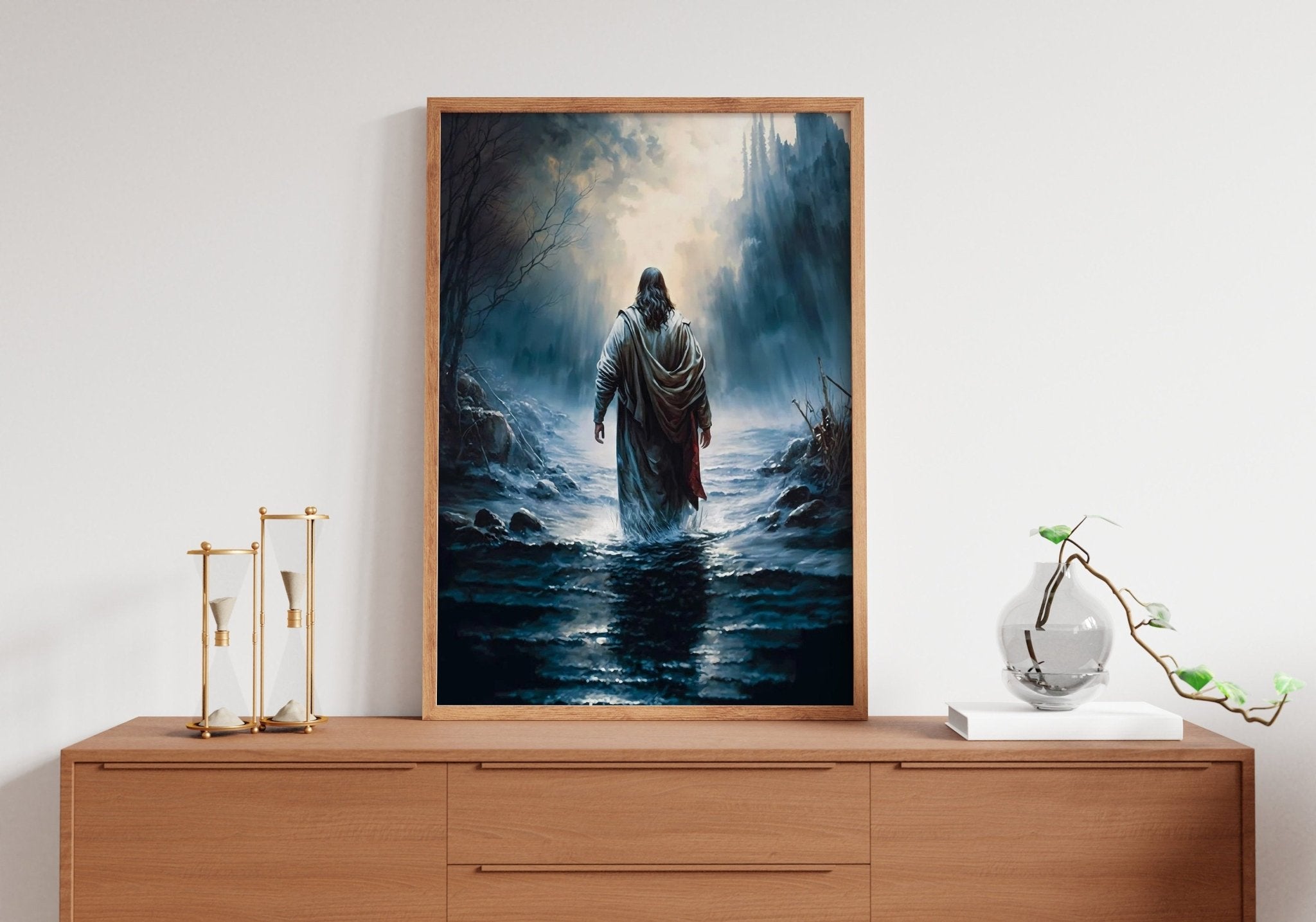 Jesus Walking On Water Canvas Poster - Canvasworkshop