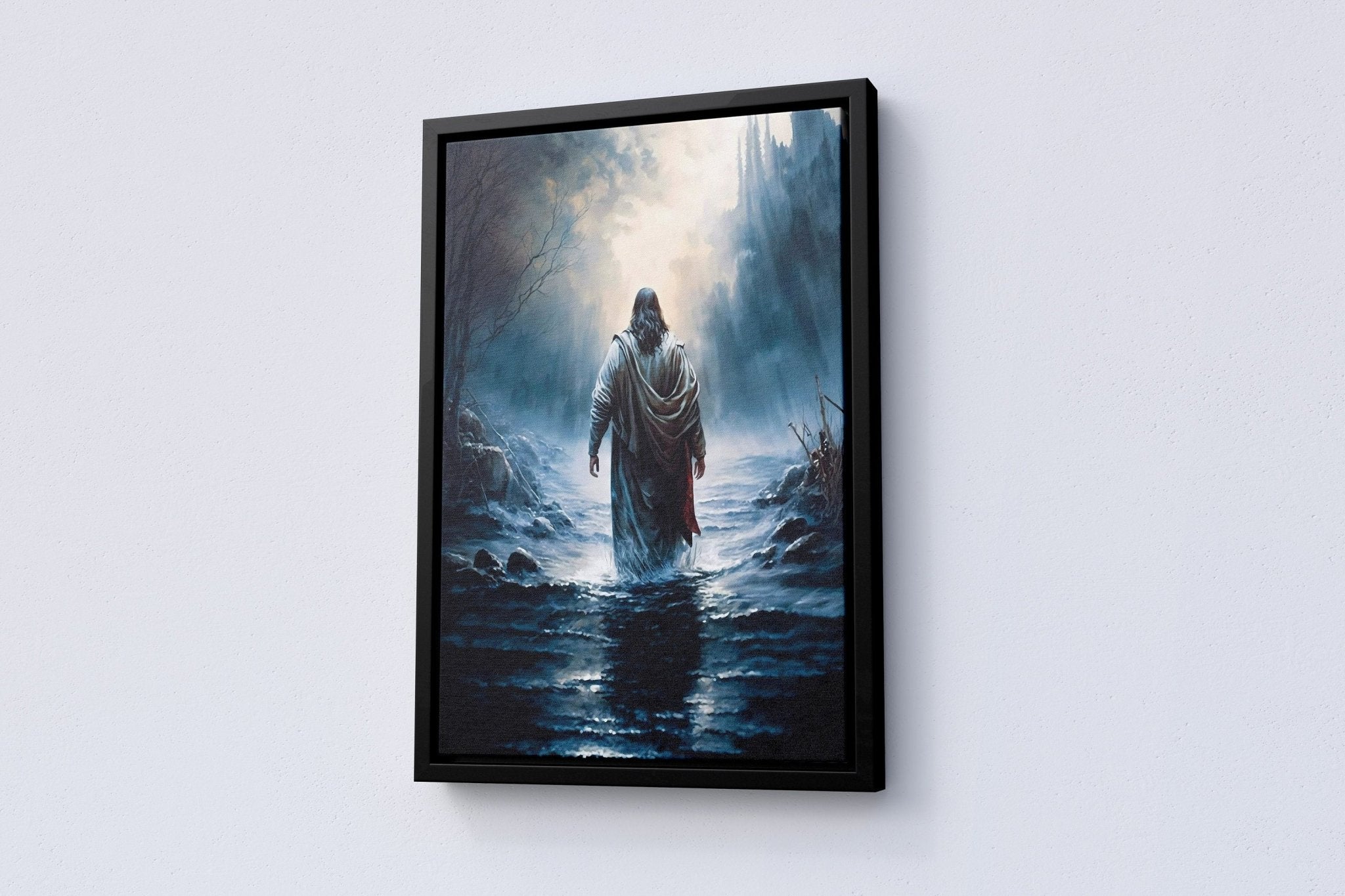 Jesus Walking On Water Canvas Poster - Canvasworkshop