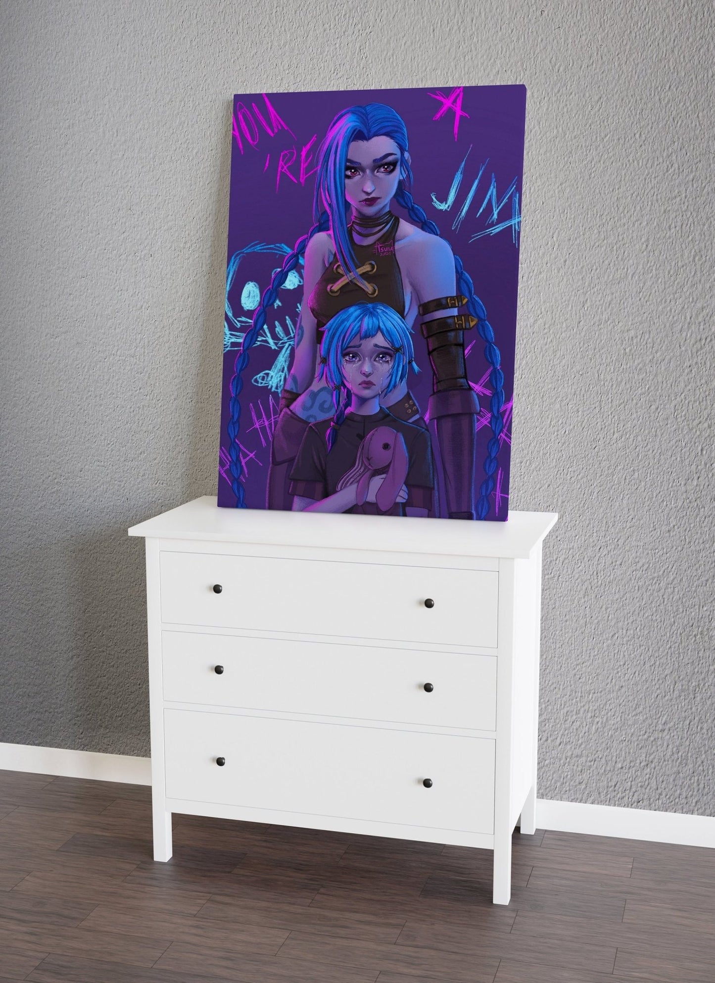 Jinx ArcaneCanvas Wall Art - Canvasworkshop