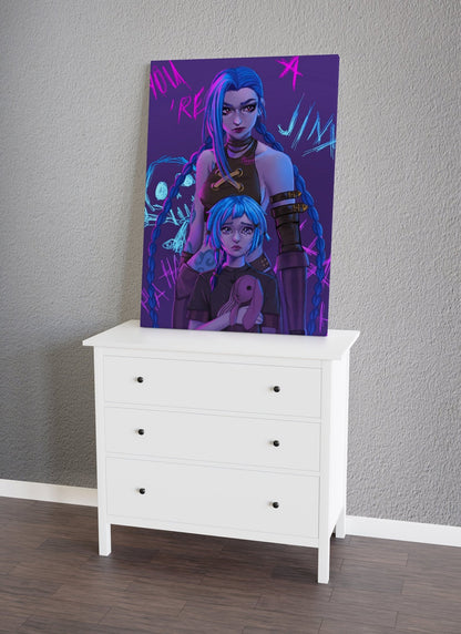 Jinx ArcaneCanvas Wall Art - Canvasworkshop