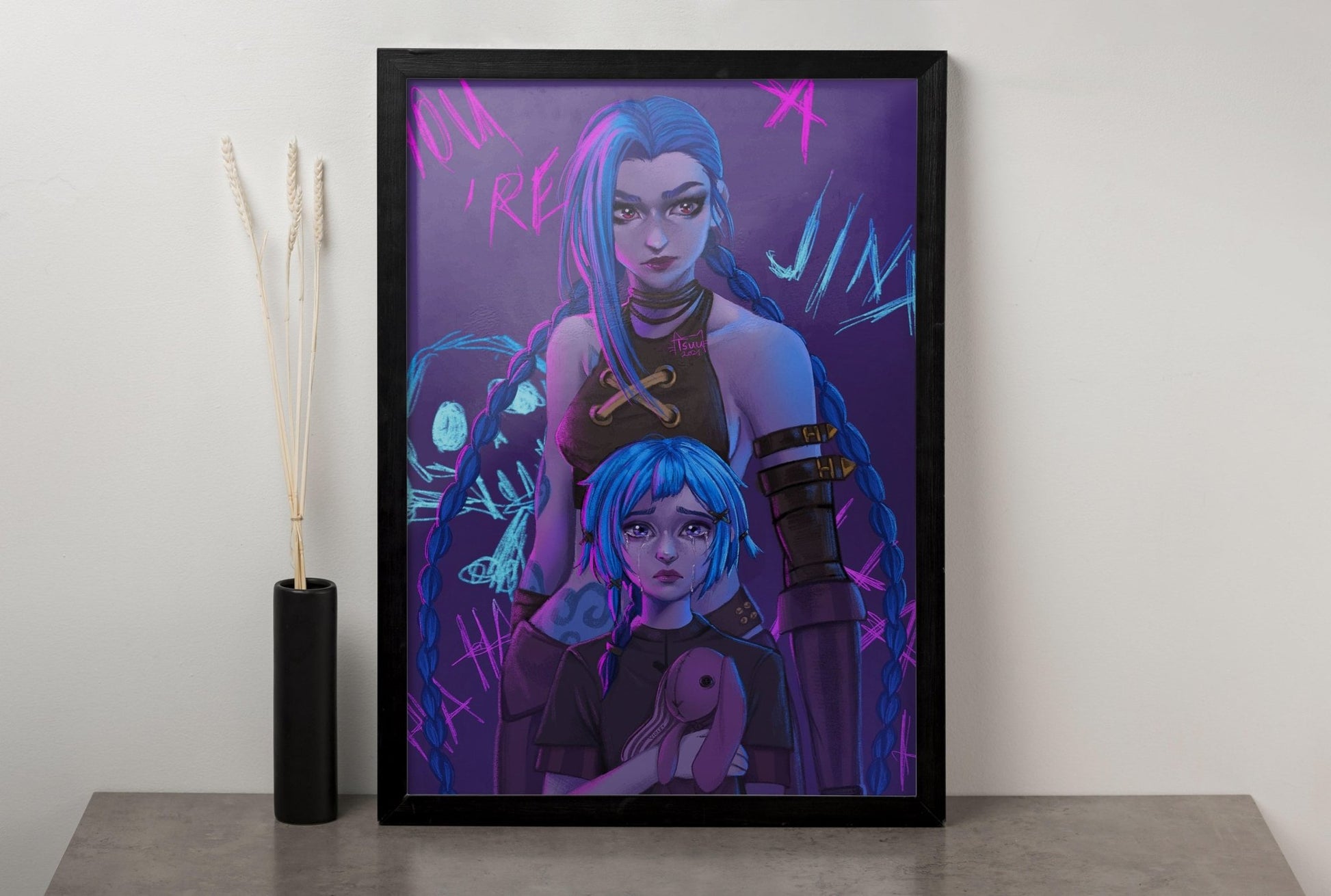 Jinx ArcaneCanvas Wall Art - Canvasworkshop