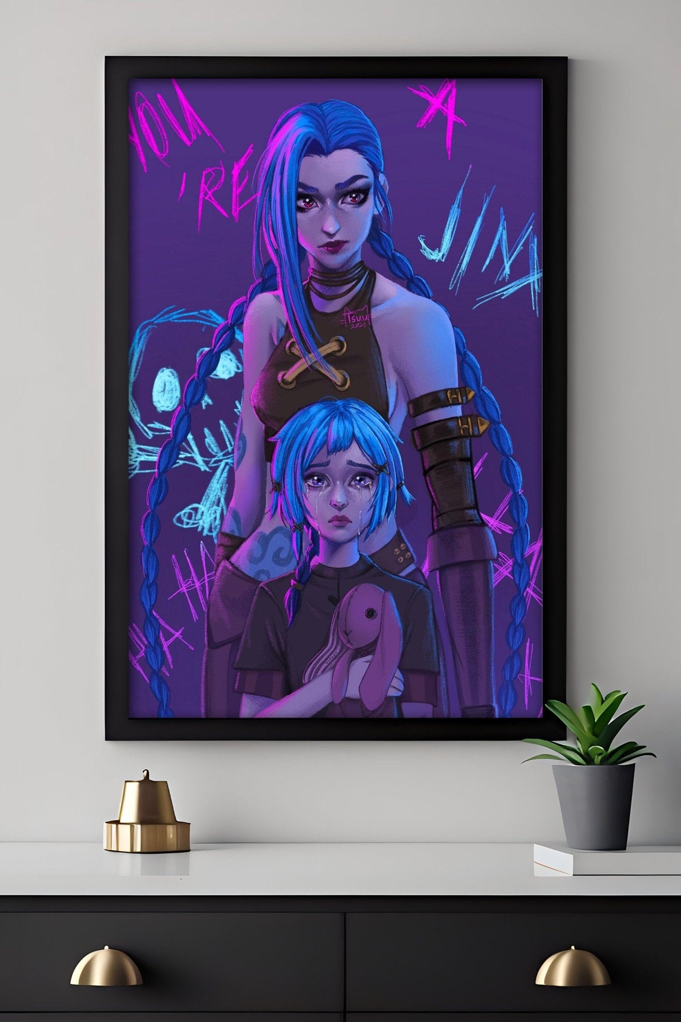 Jinx ArcaneCanvas Wall Art - Canvasworkshop