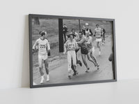 Kathrine Switzer First Woman to Officially Run Boston Marathon Canvas Wall Art - Canvasworkshop
