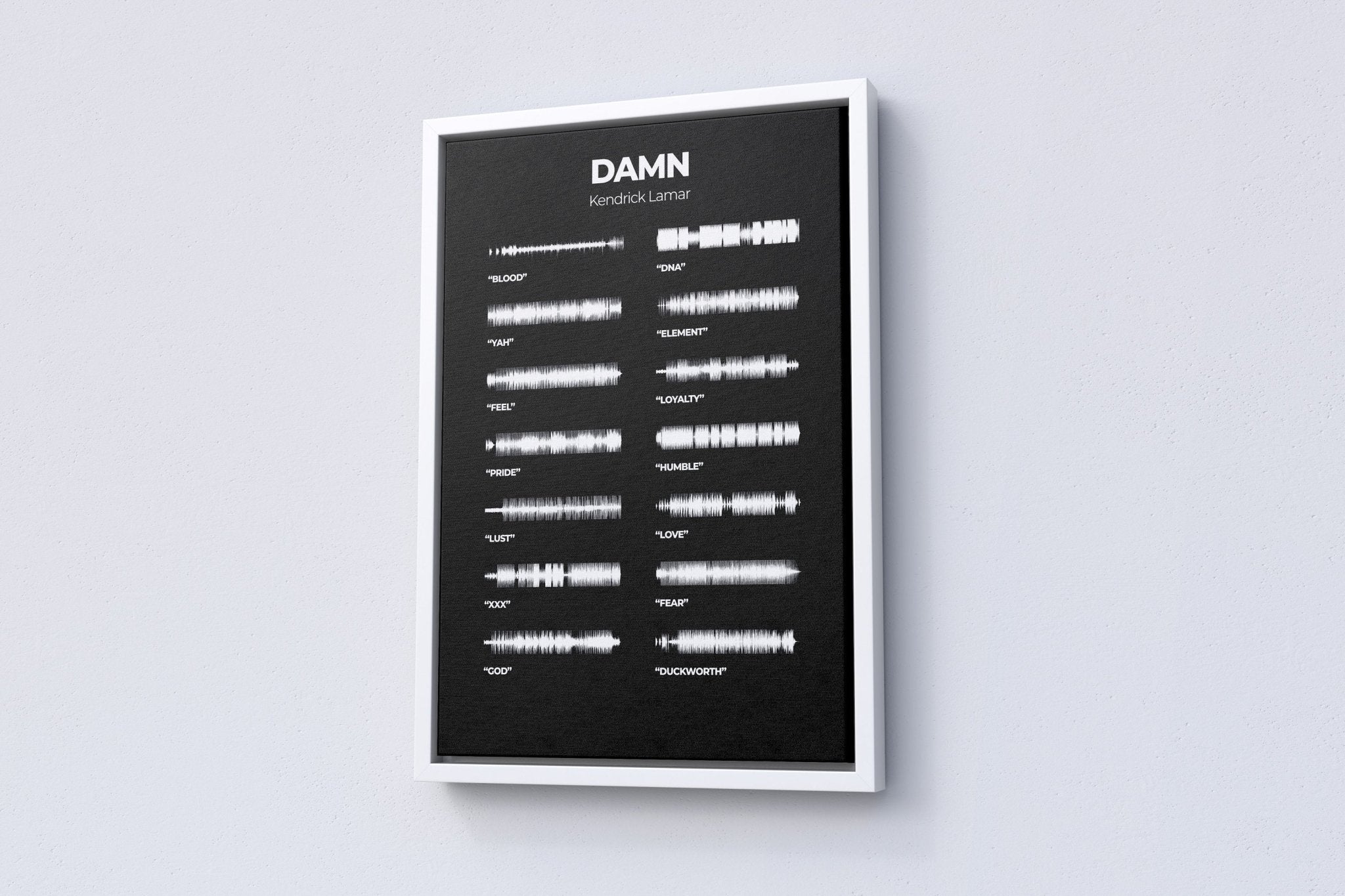 Kendrick Lamar DAMN Album Canvas Poster - Canvasworkshop