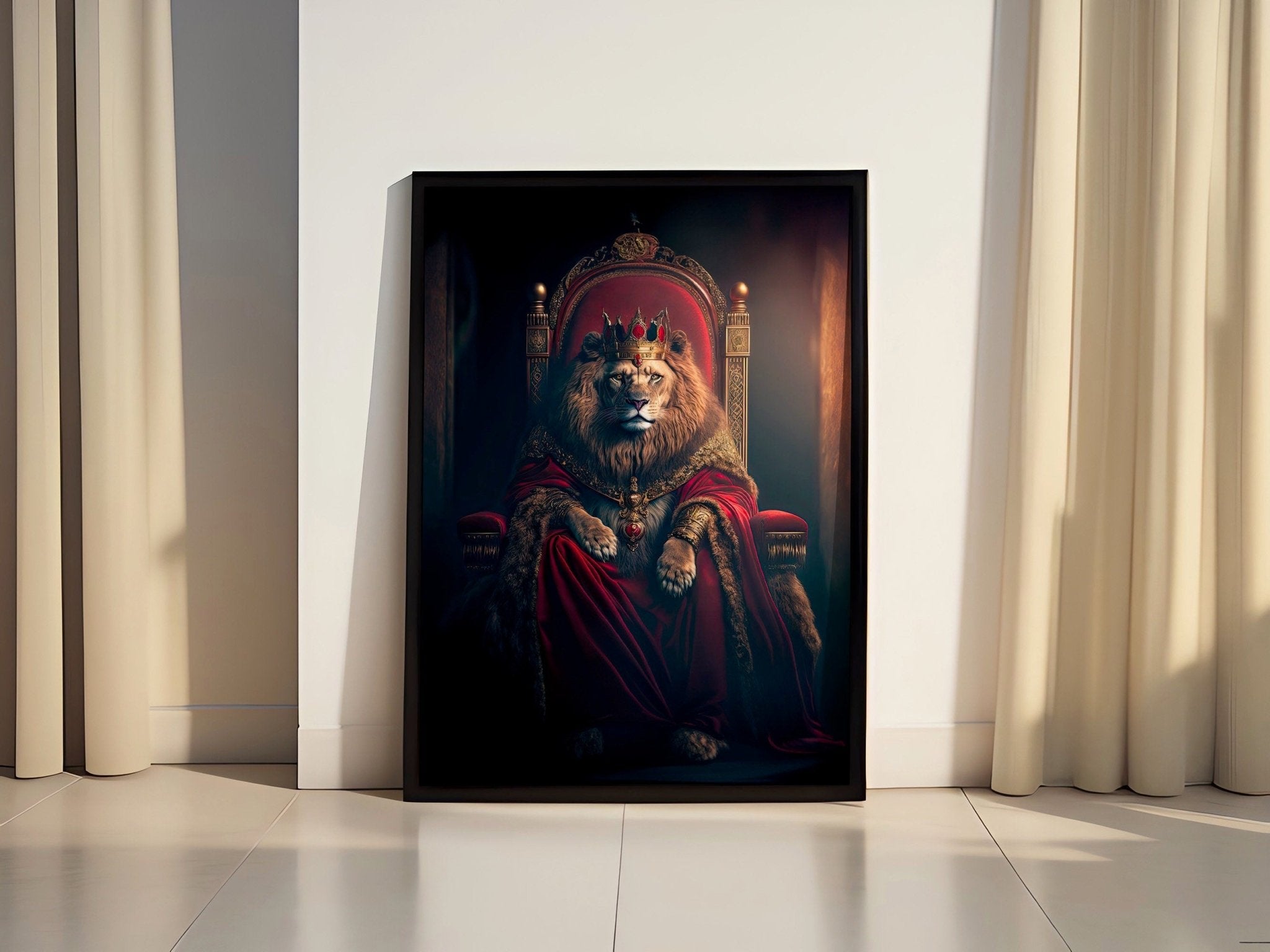 King Lion Canvas Poster - Canvasworkshop