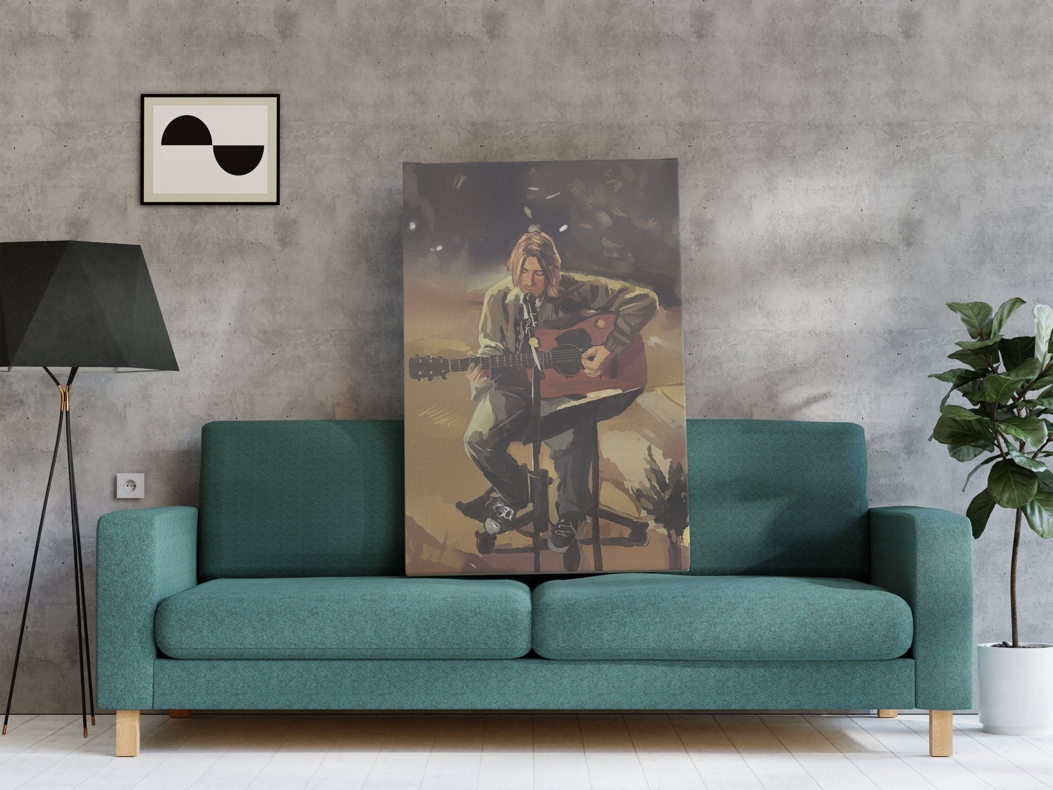 Kurt Cobain Wall Art, Kurt Cobain Canvas, Musician Canvas, Music, Christmas Gift, Wall Decor, Room Decor, Home Decoration, Framed Canvas - Canvasworkshop