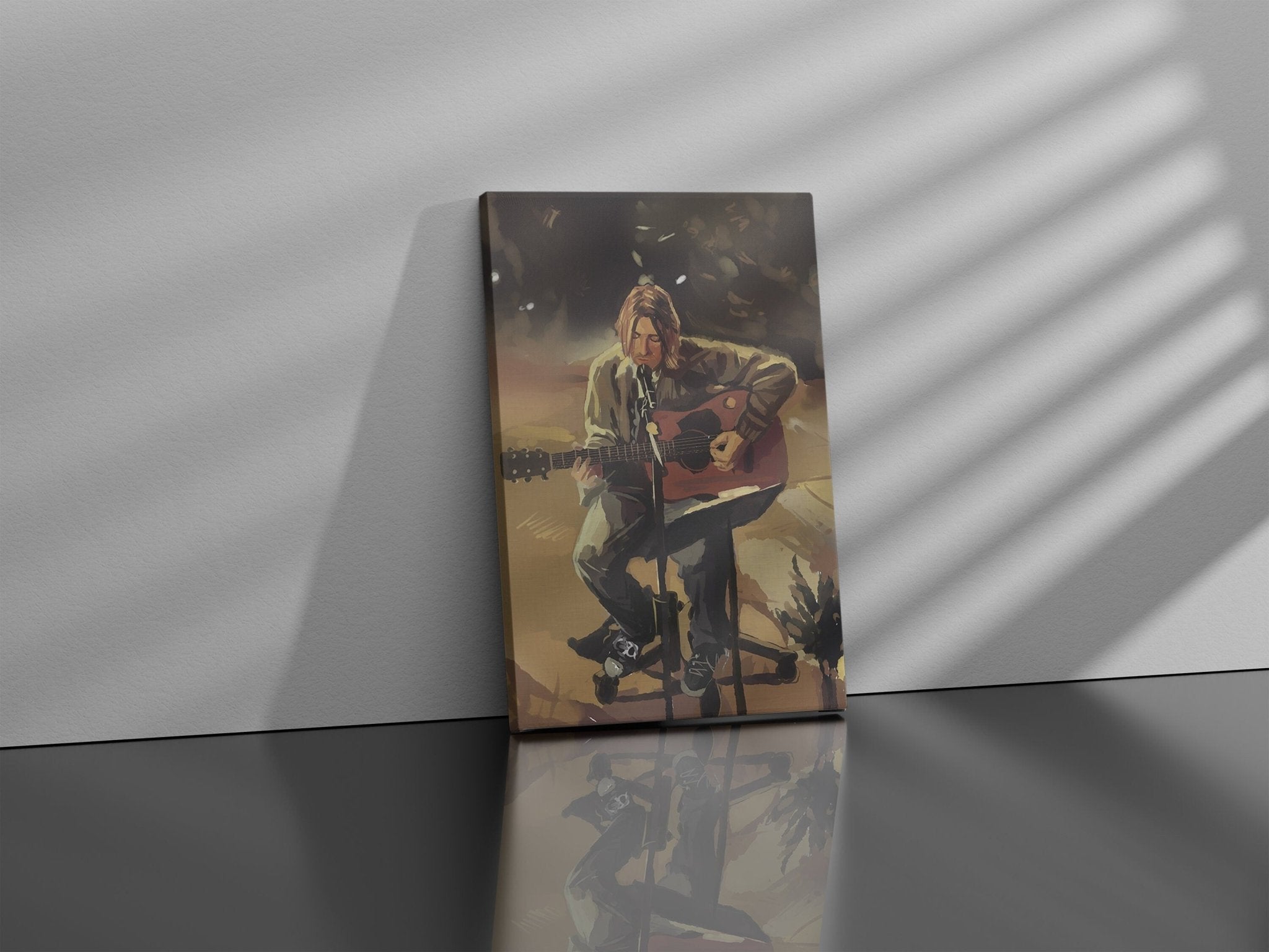 Kurt Cobain Wall Art, Kurt Cobain Canvas, Musician Canvas, Music, Christmas Gift, Wall Decor, Room Decor, Home Decoration, Framed Canvas - Canvasworkshop