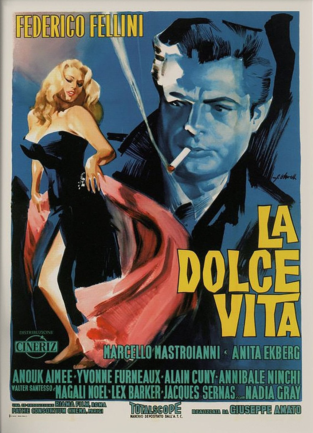 La Dolce Vita (1960) Argentine Movie Canvas Print