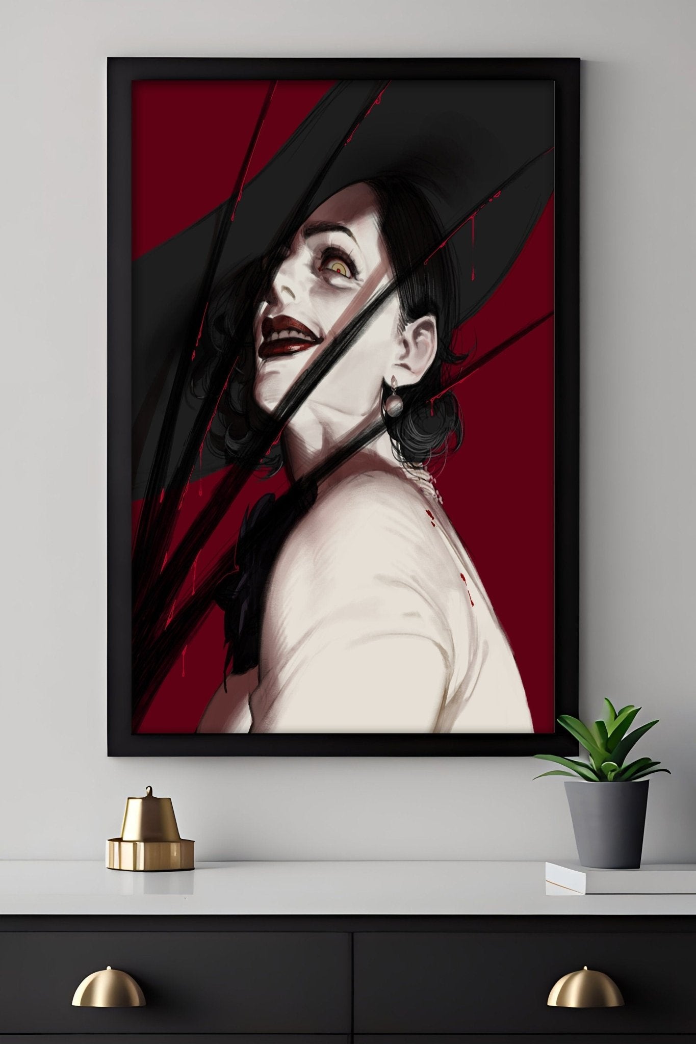 Lady Dimitrescu Resident Evil Canvas Poster - Canvasworkshop