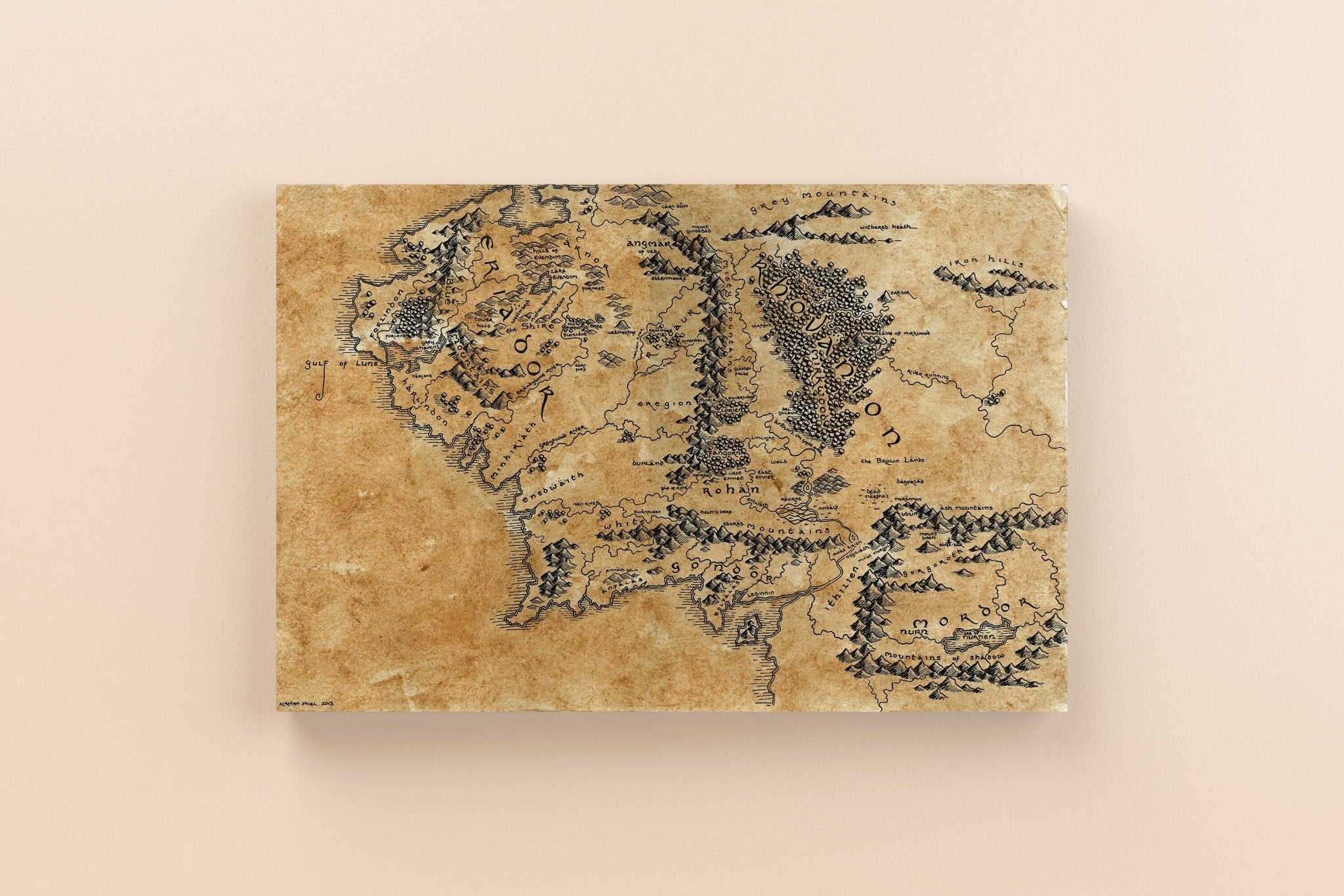 Lord of The Rings Map Canvas Poster - Canvasworkshop