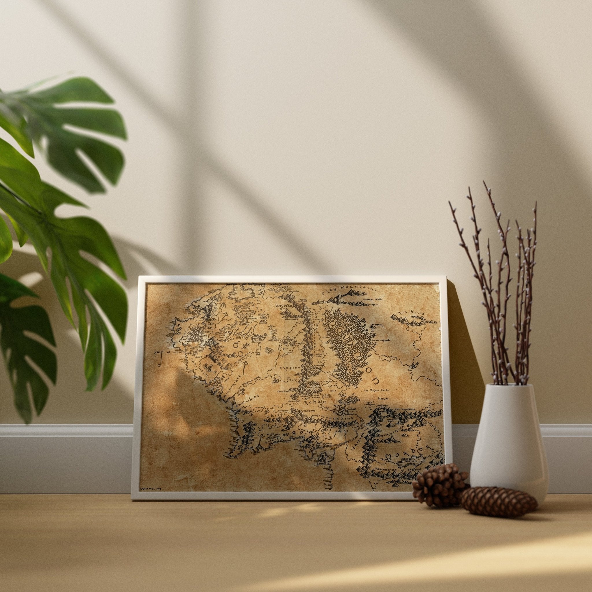 Lord of The Rings Map Canvas Poster - Canvasworkshop