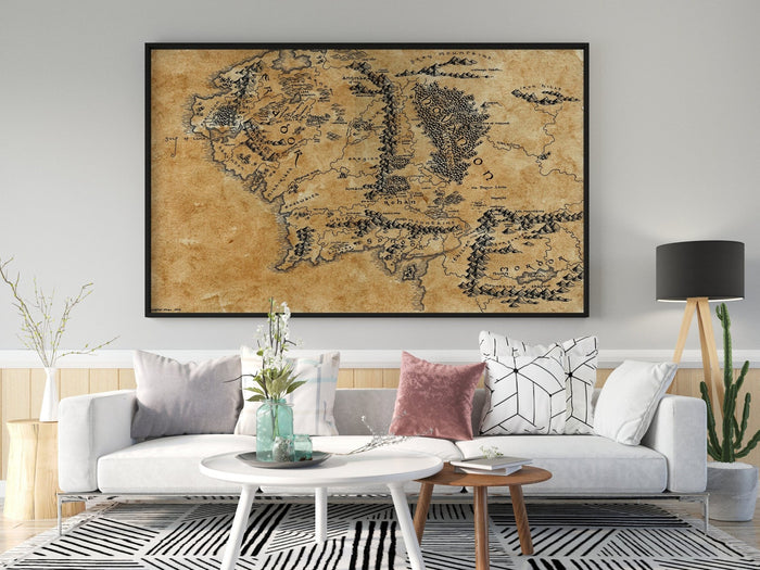 Lord of The Rings Map Canvas Wall Decor
