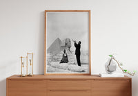 Louis Armstrong Plays Trumpet at the Egyptian Canvas Poster - Canvasworkshop