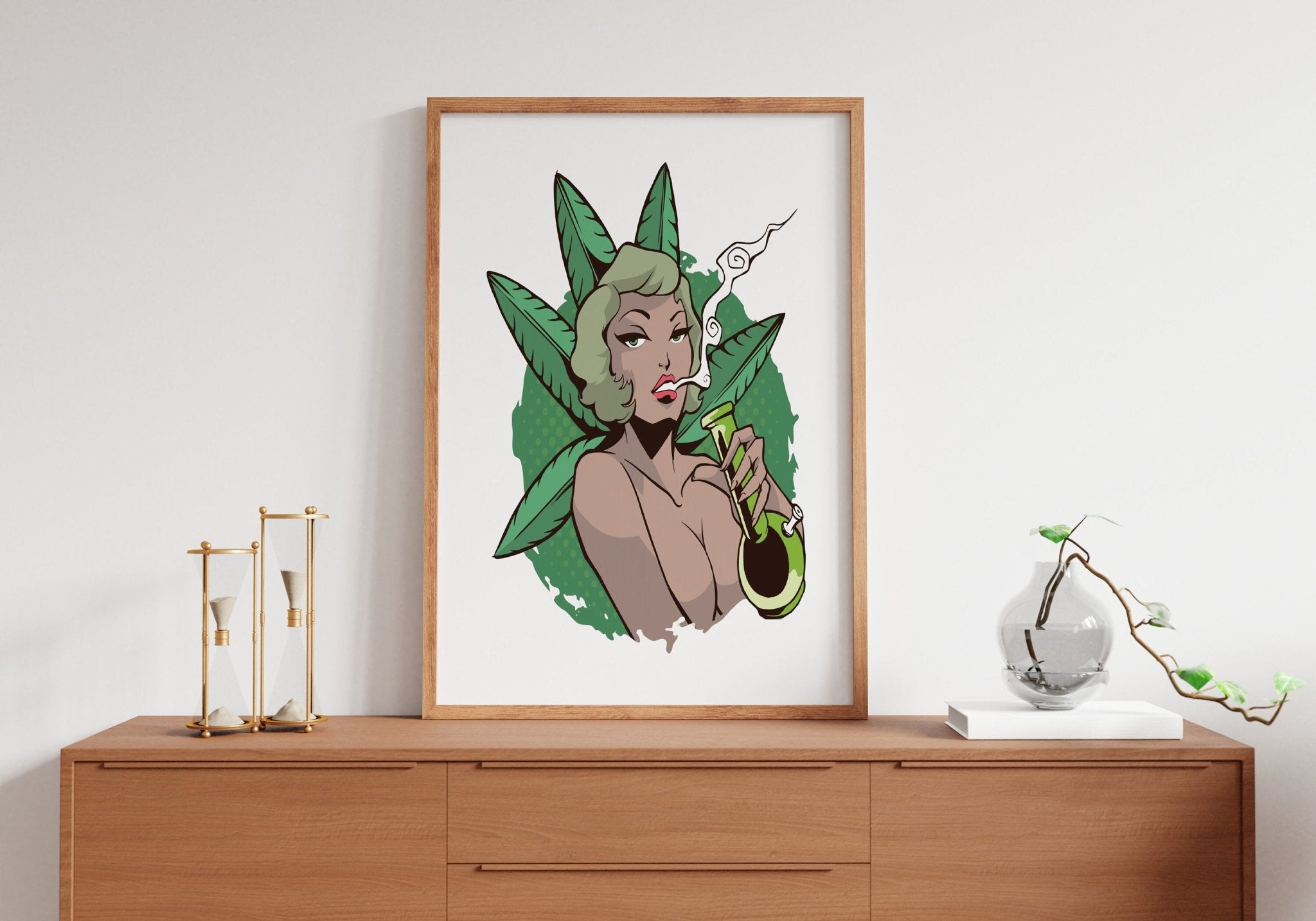 Marilyn Monroe Marijuana Canvas Poster - Canvasworkshop