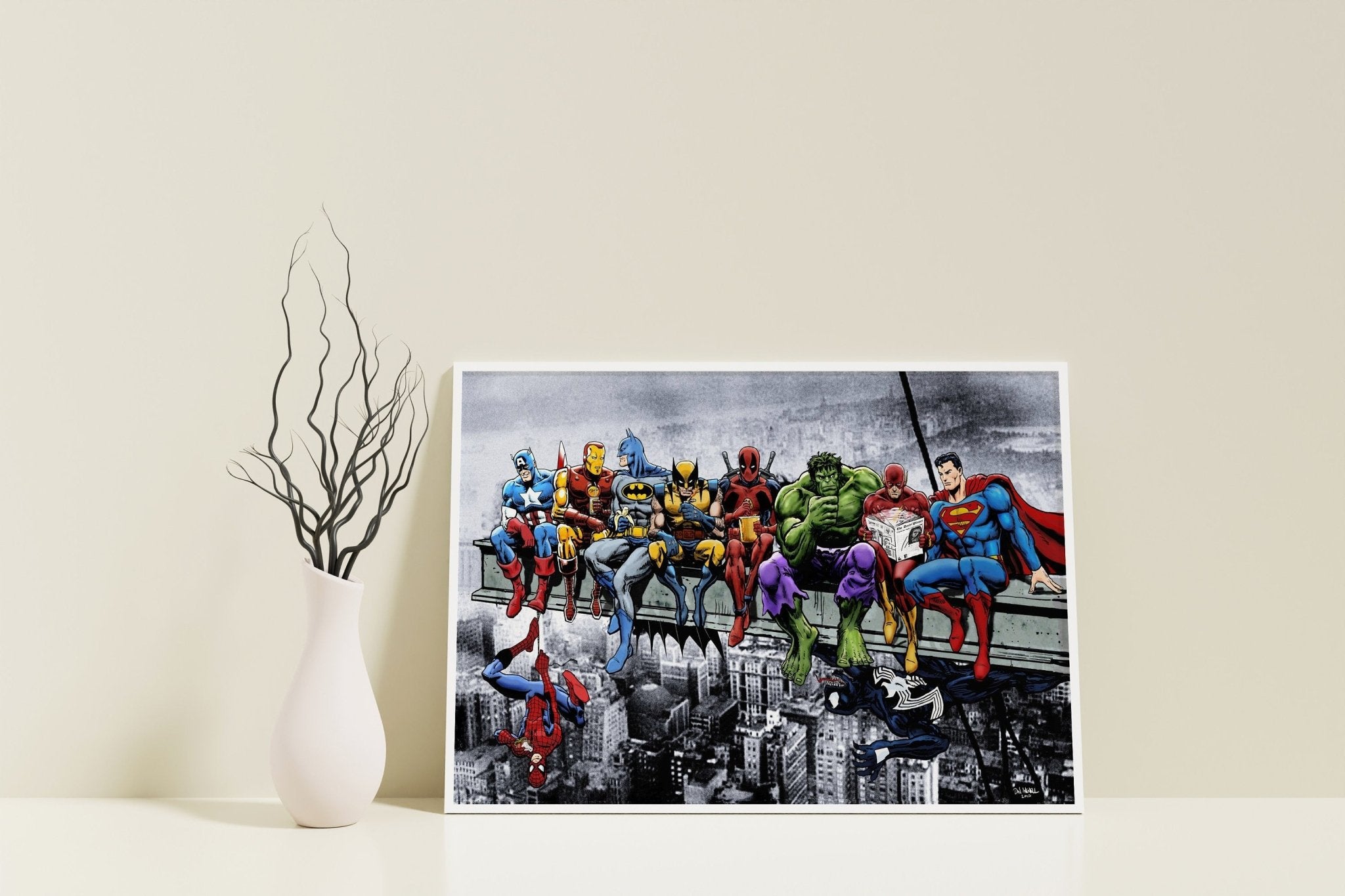 Marvel & DC Superheroes Canvas Poster - Canvasworkshop