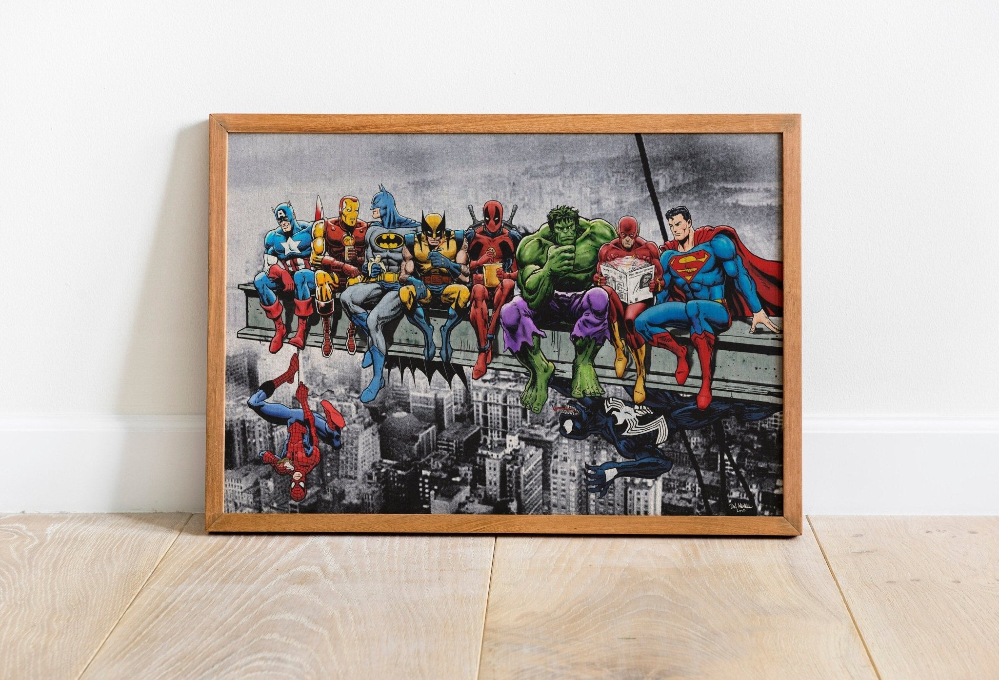 Marvel & DC Superheroes Canvas Poster - Canvasworkshop
