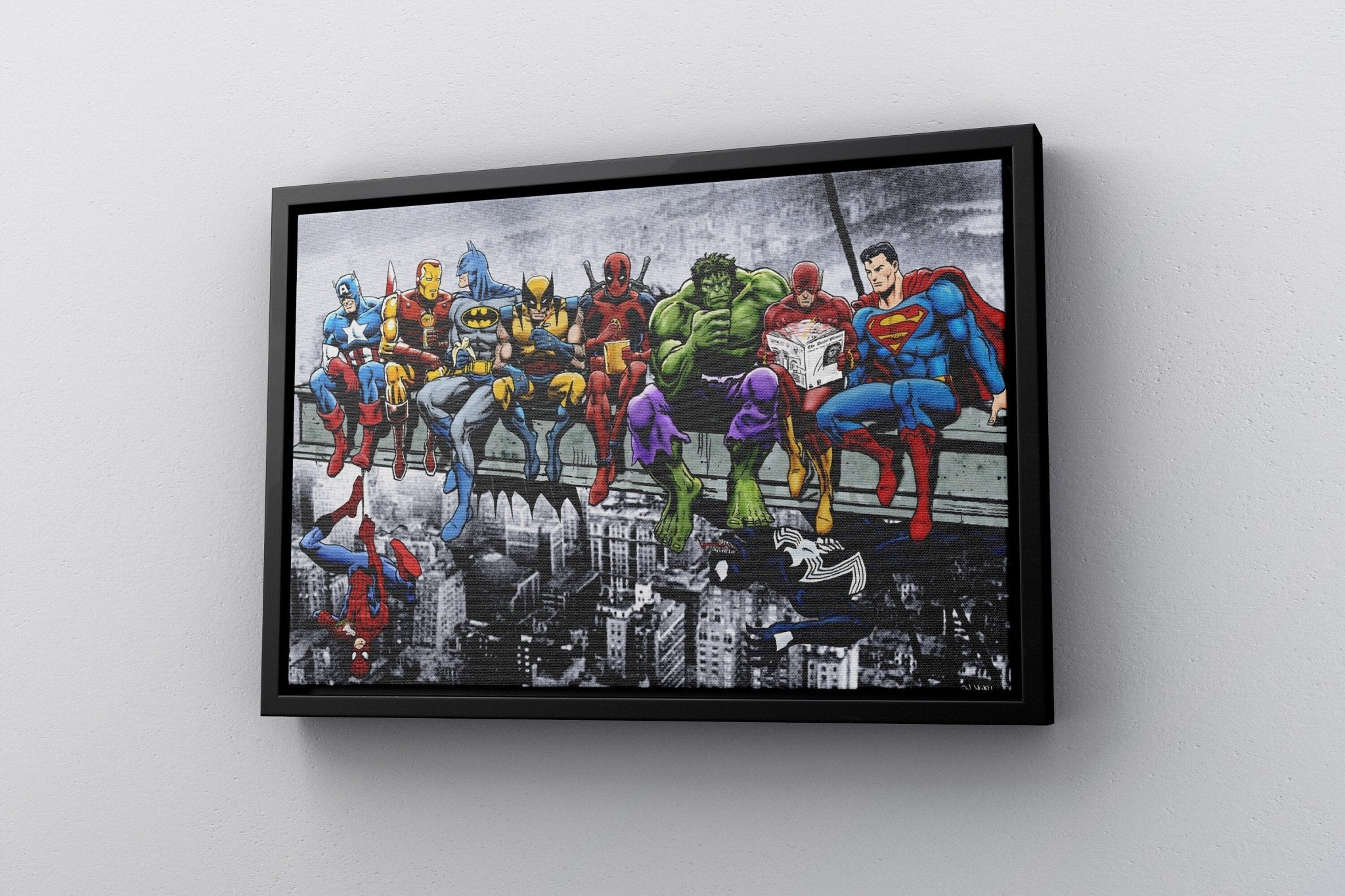 Marvel & DC Superheroes Canvas Poster - Canvasworkshop