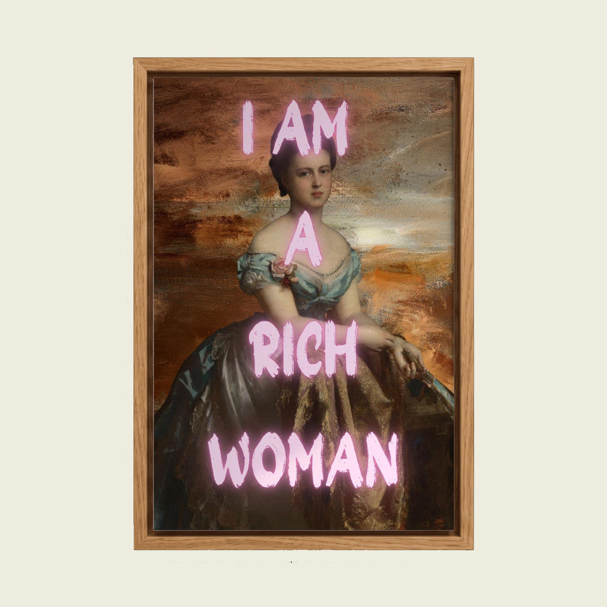 Feed Floating Oak Mom I Am A Rich Woman Canvas Wall Art