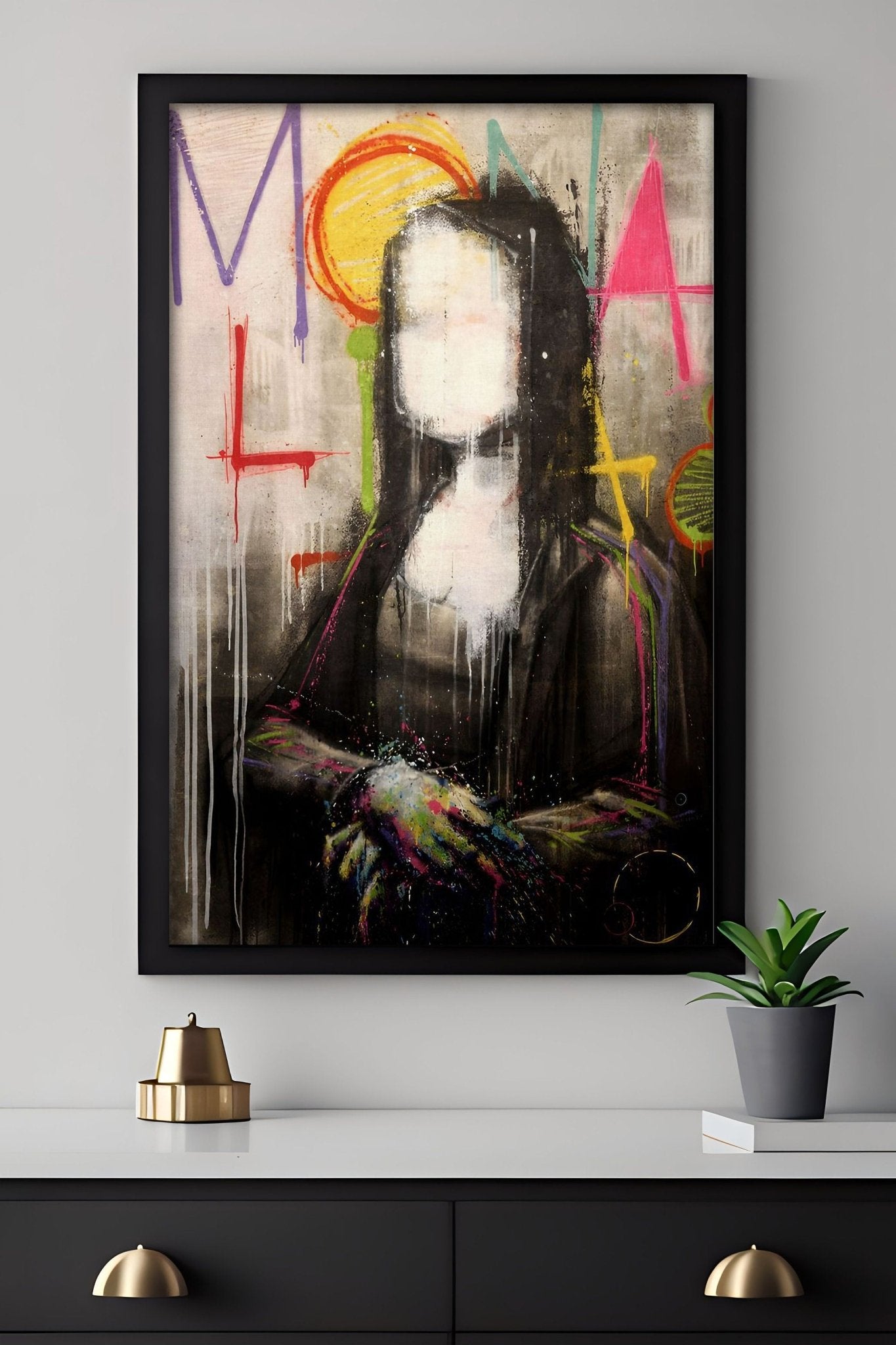 Mona Lisa Graffiti Canvas Wall Art - Canvasworkshop