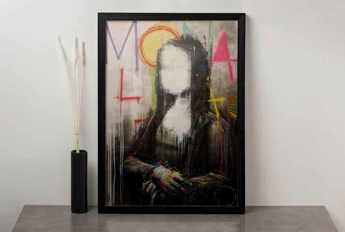 Mona Lisa Graffiti Canvas Wall Art