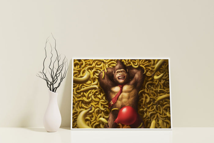 Leinwandbild: Affe, Lustiges Tier