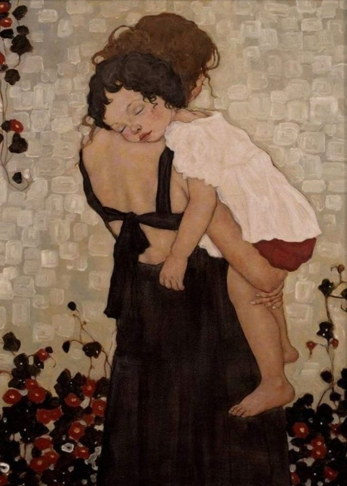 Artwork - Mother and Child Gustav Klimt Canvas Wall Art - Canvasworkshop