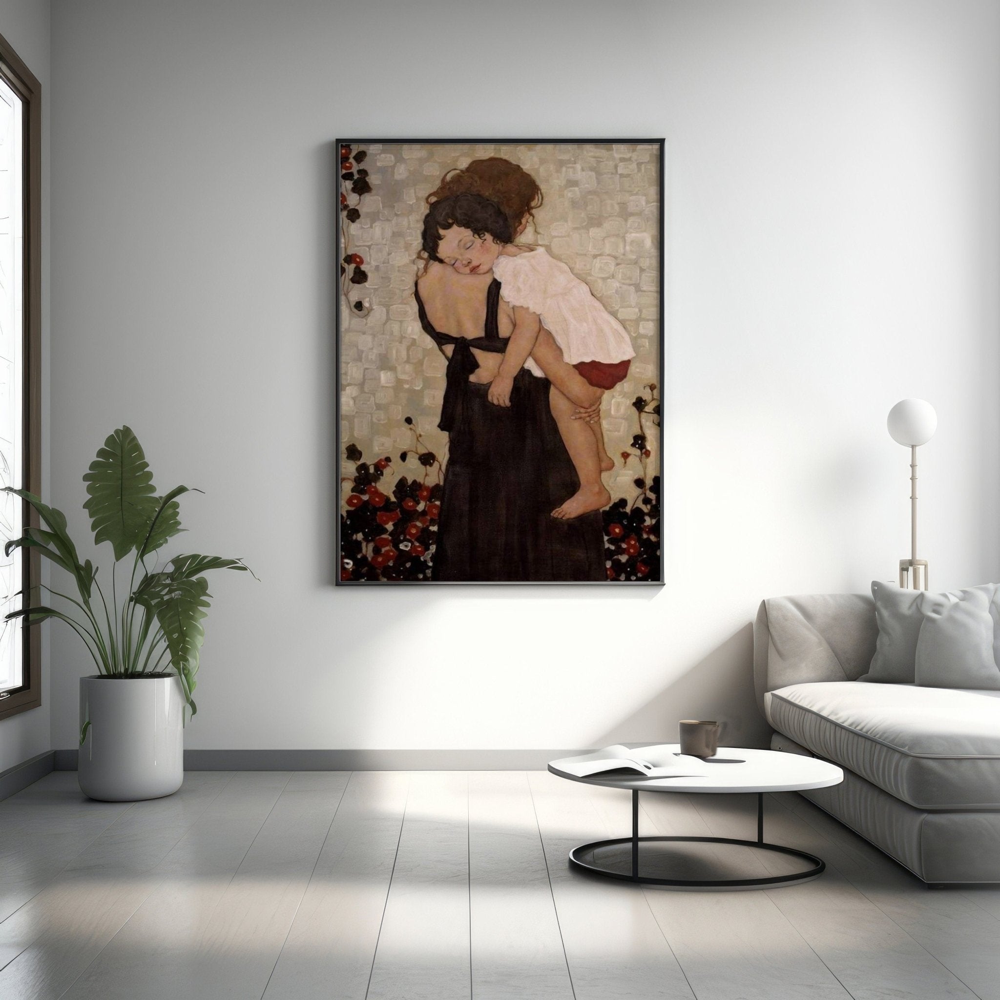 Mother and Child Gustav Klimt Canvas Wall Art - Canvasworkshop