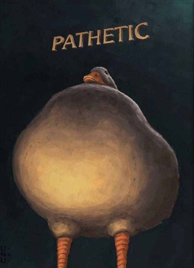 Judgmental Duck Pathetic Funny Canvas Wall Art