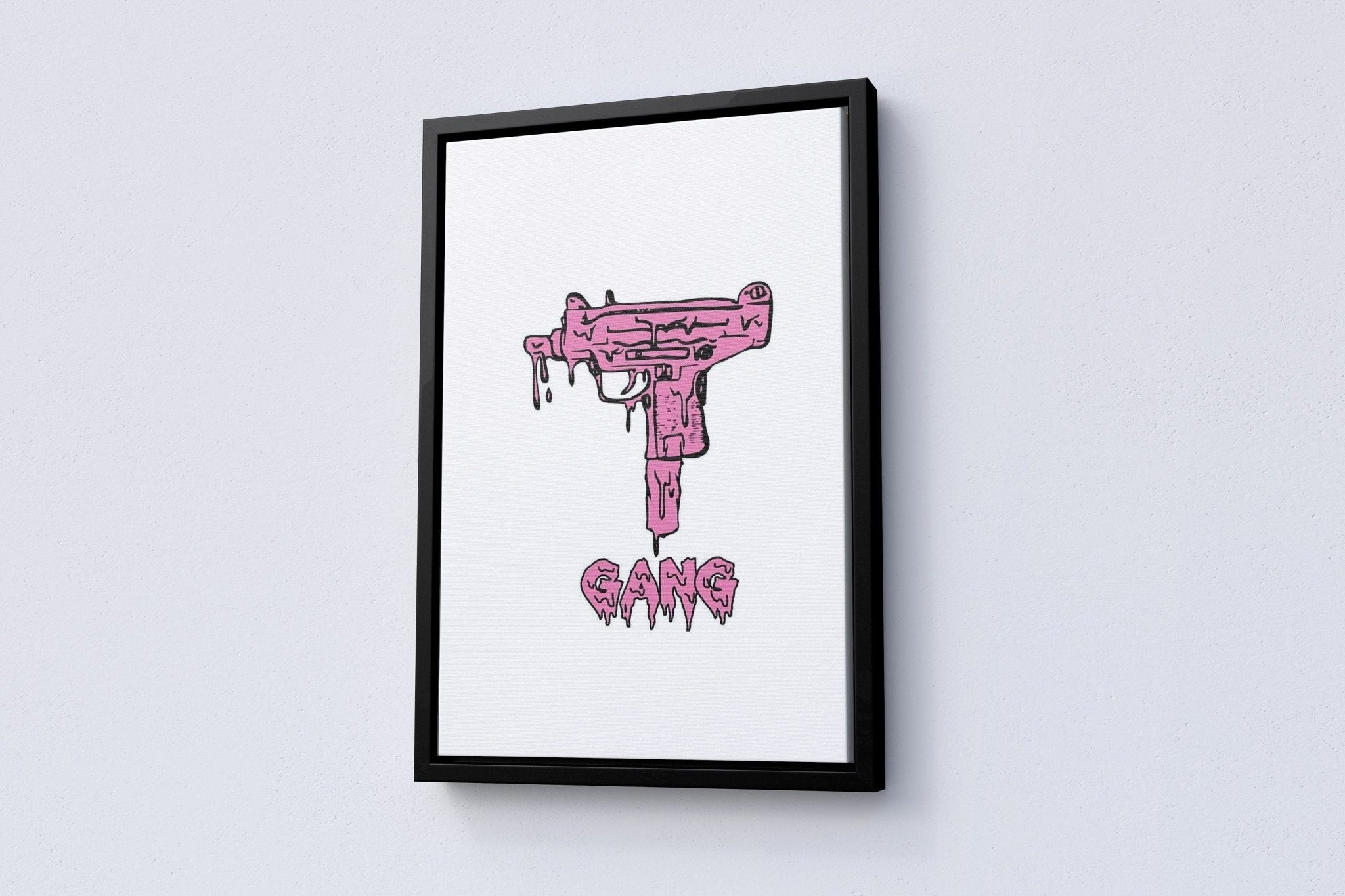 Pink Gun Canvas Wall Art - Canvasworkshop