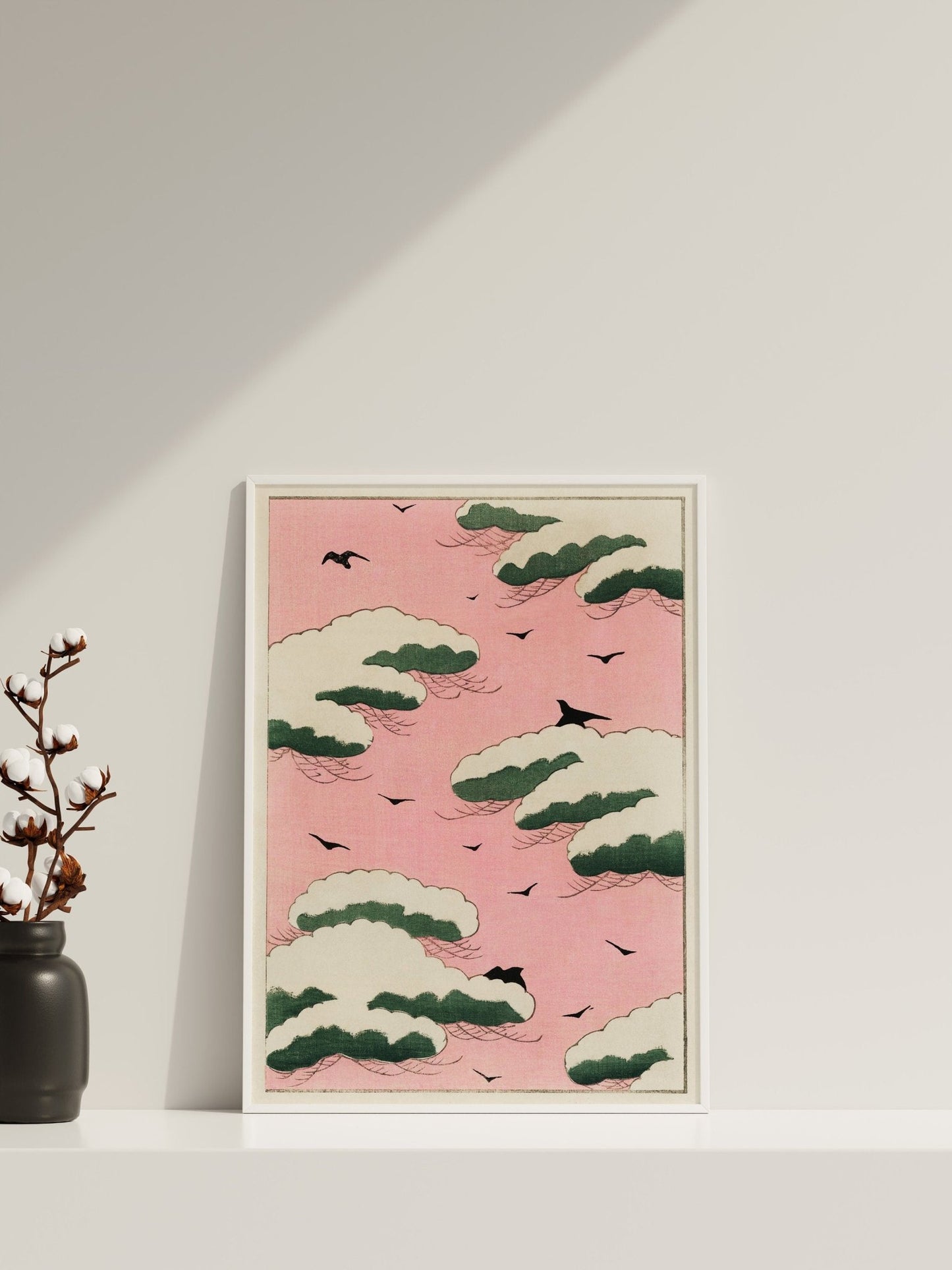 Pink Sky illustration Canvas Wall Art - Canvasworkshop