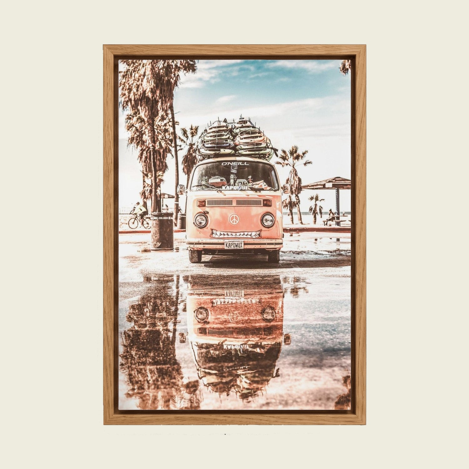 Feed Floating Oak Retro Vintage Surf Van Beach Photography Wall Art