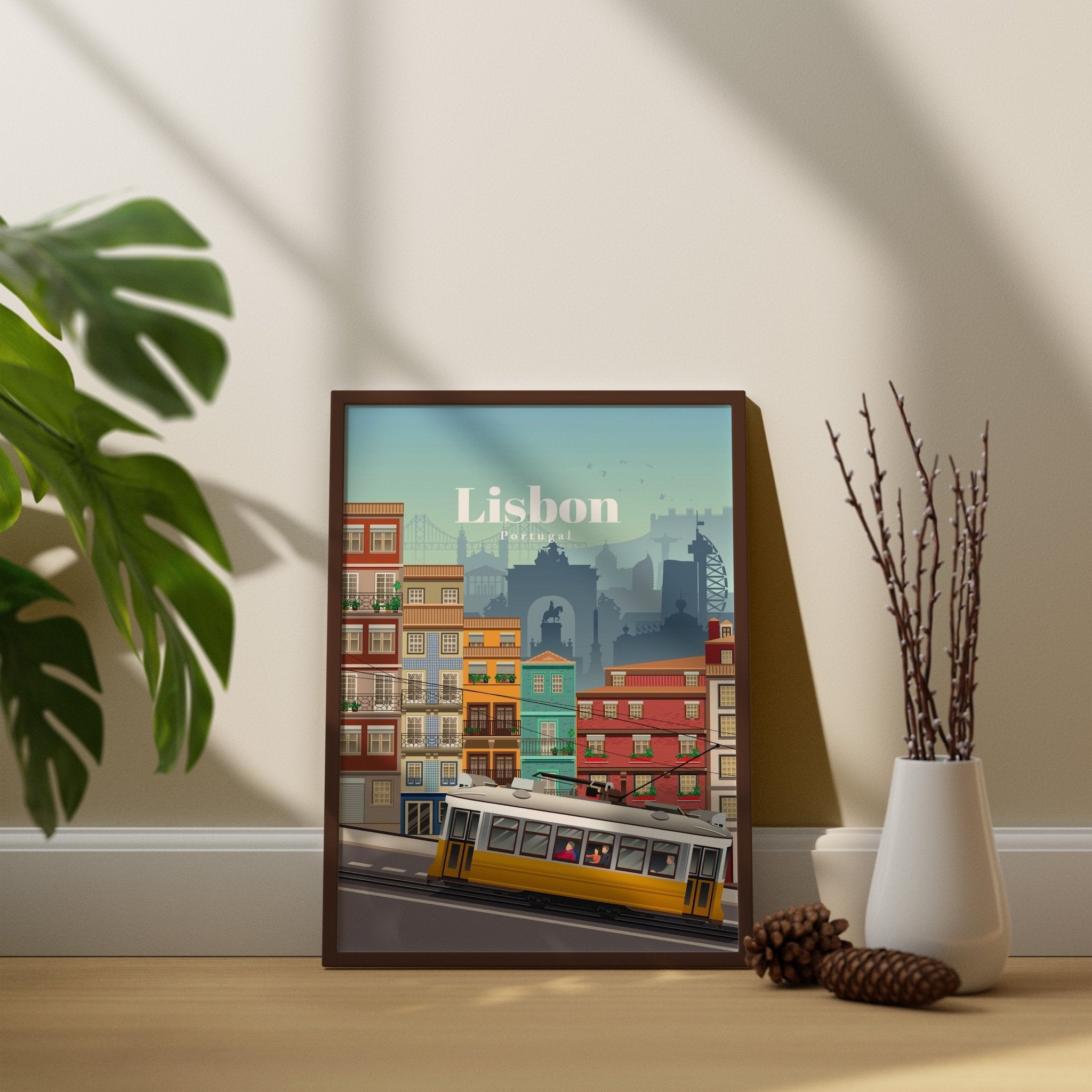 Retro Lisbon Canvas Wall Art - Canvasworkshop