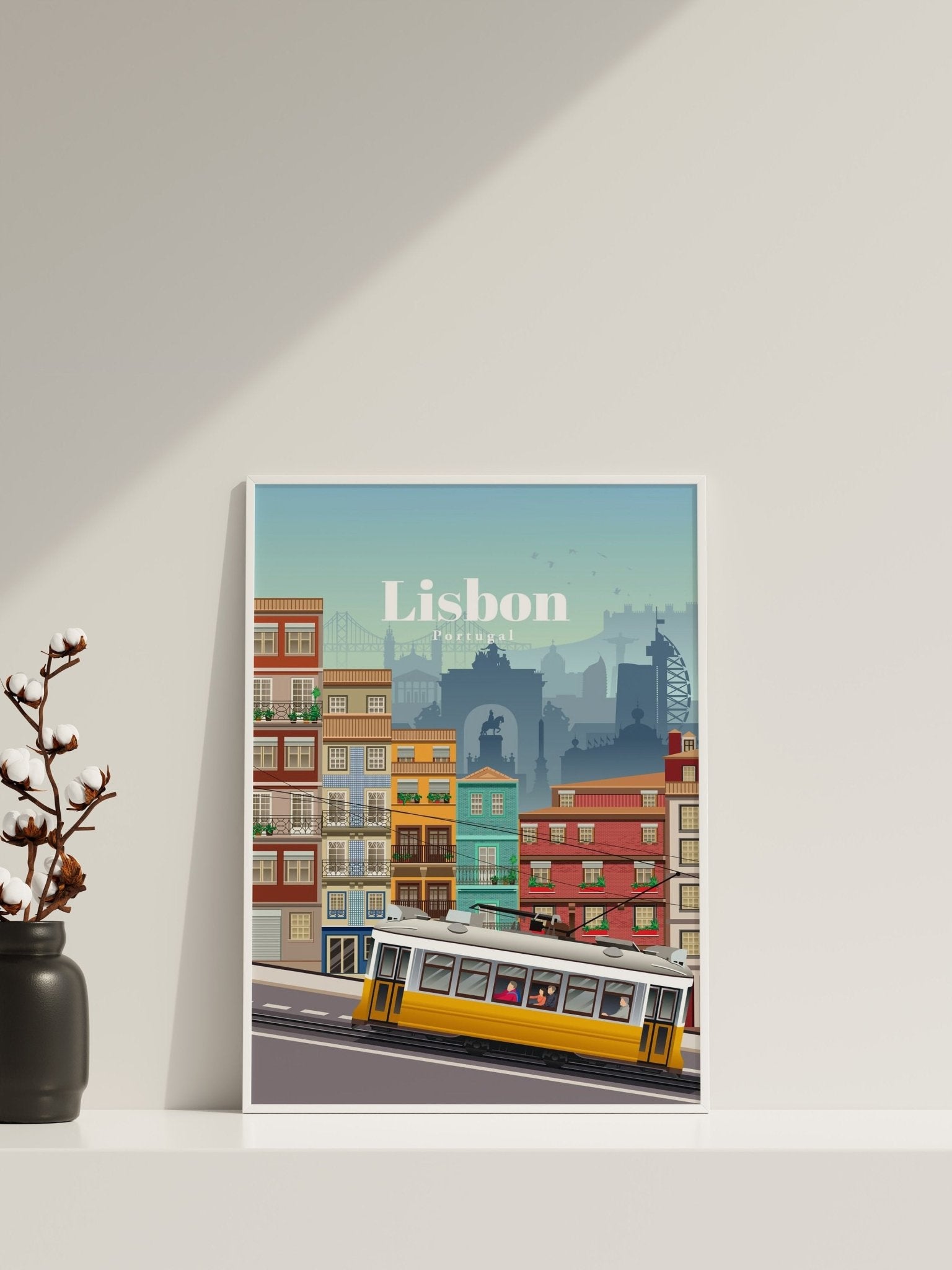 Retro Lisbon Canvas Wall Art - Canvasworkshop
