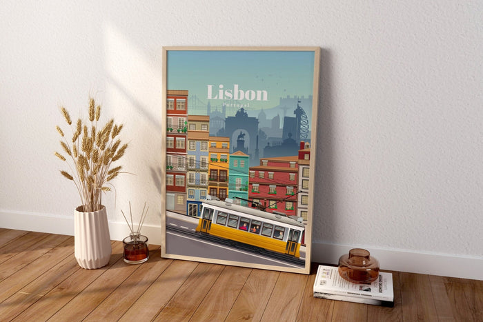 Retro Lisbon Canvas Poster