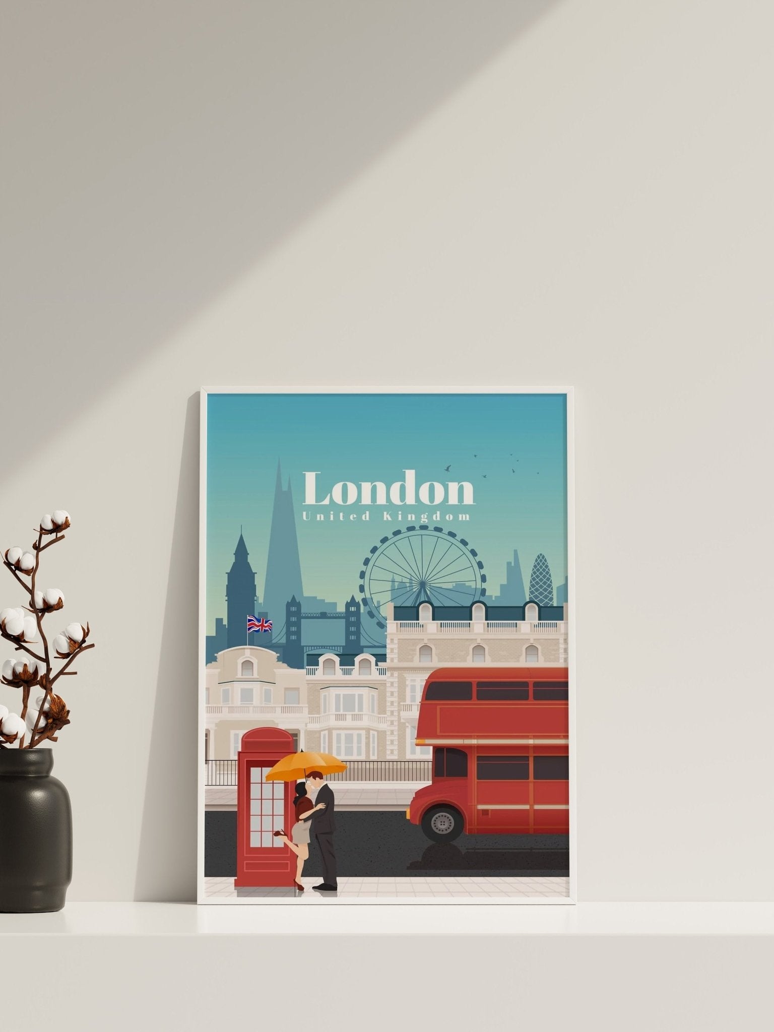 Retro London Canvas Wall Art - Canvasworkshop