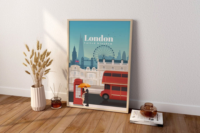Retro London Canvas Wall Decor