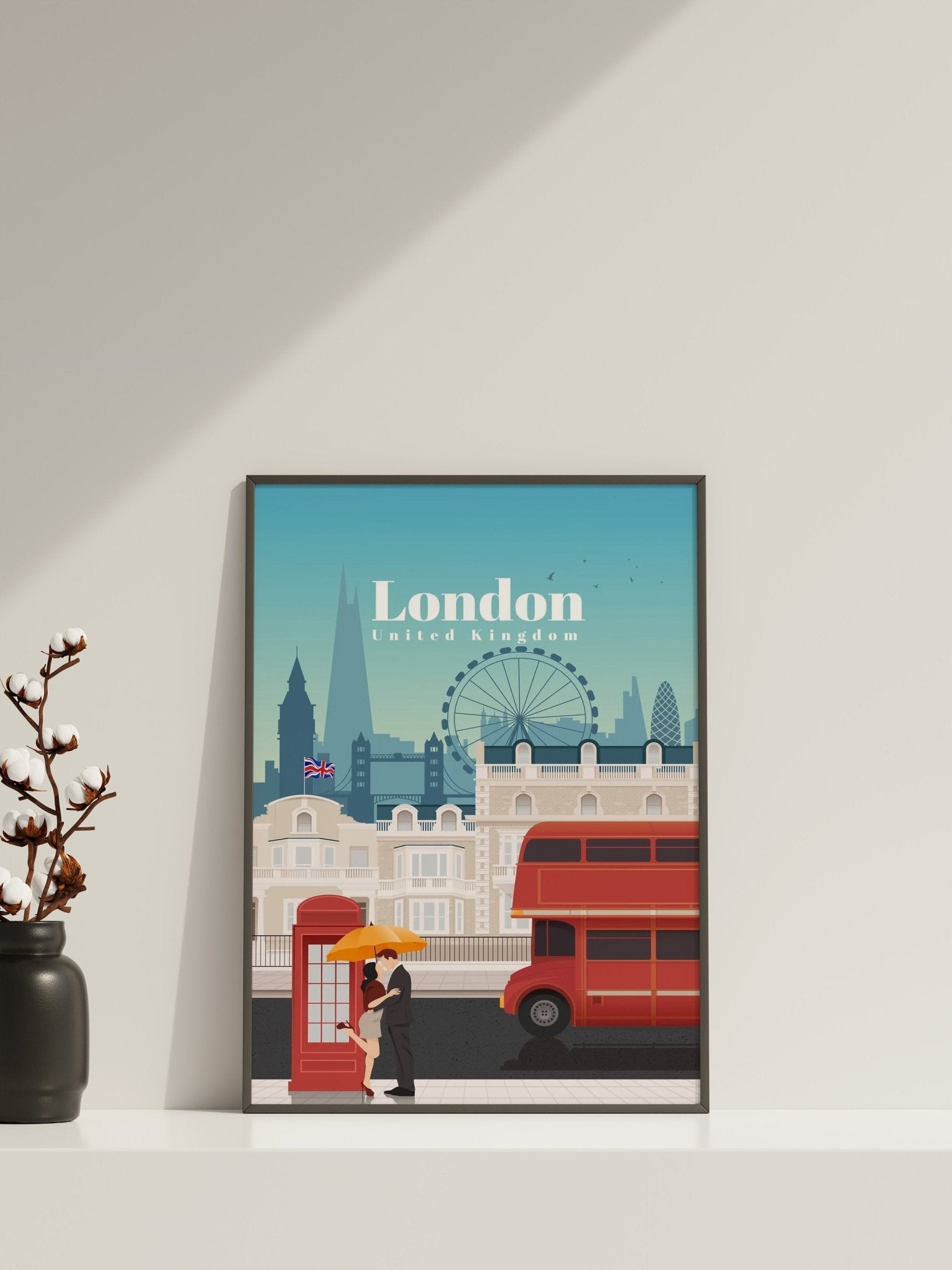 Retro London Canvas Wall Art - Canvasworkshop