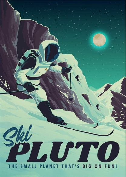 artwork Retro Pluto Canvas Wall Art - Canvasworkshop
