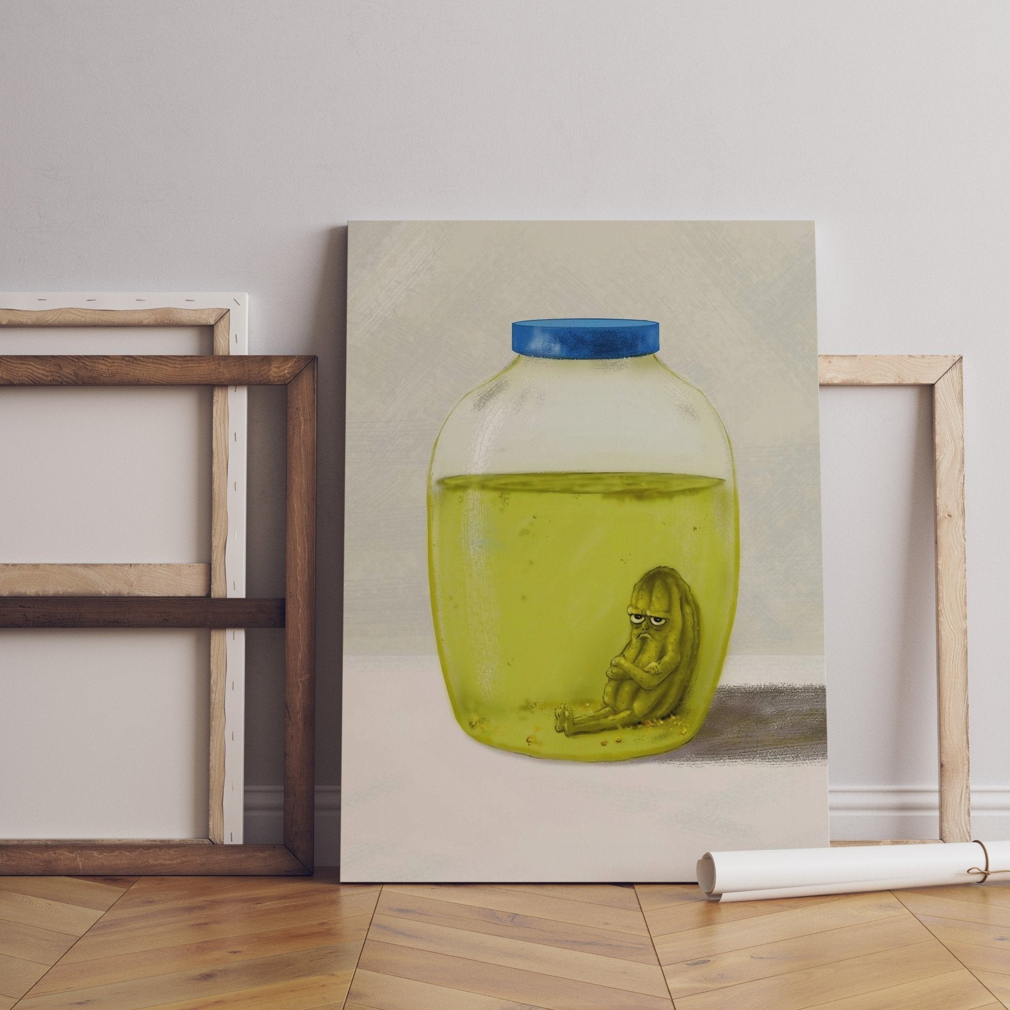 Sad Pickle Funny Canvas Poster - Canvasworkshop