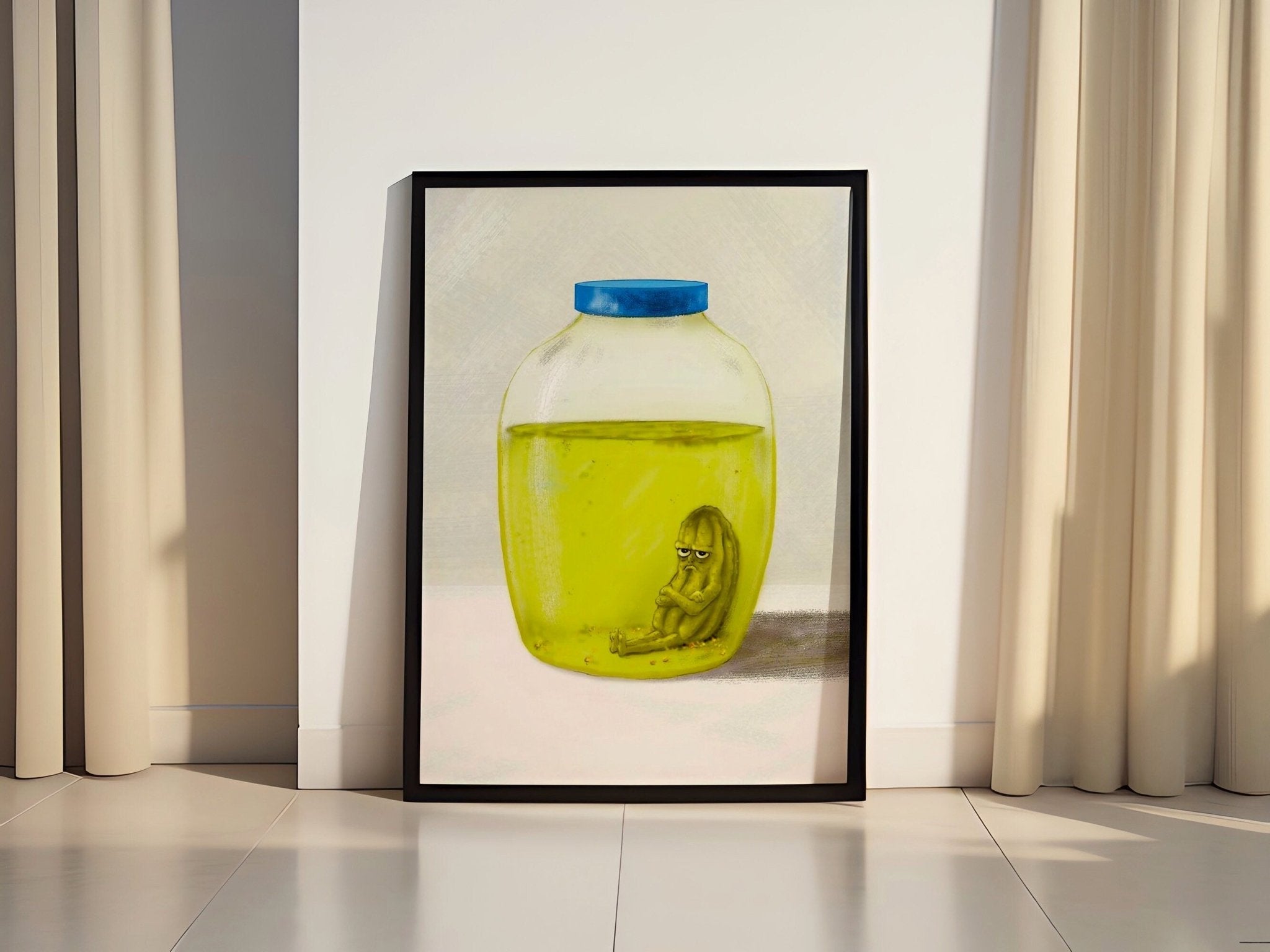 Sad Pickle Funny Canvas Poster - Canvasworkshop