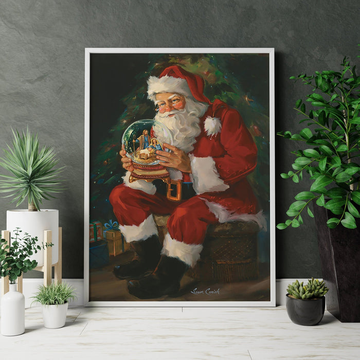 Weihnachtsmann-Leinwandbild