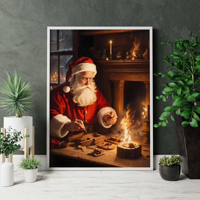 Santa Cluas Canvas Wall Decor