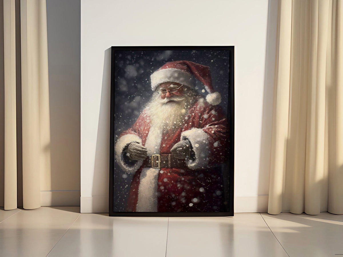 Classic Santa Claus canvas wall art
