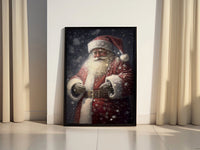Classic Santa Claus canvas wall art