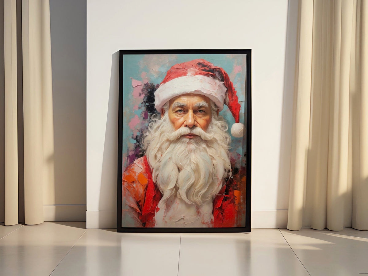 Vintage Santa Claus Portrait canvas wall art