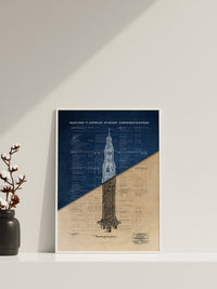 Saturn V Apollo Blueprint Version 3 Canvas Poster - Canvasworkshop
