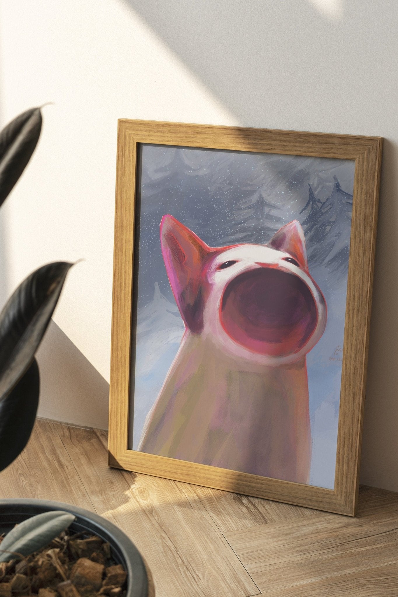 Scream Cat Funny Canvas Poster - Canvasworkshop