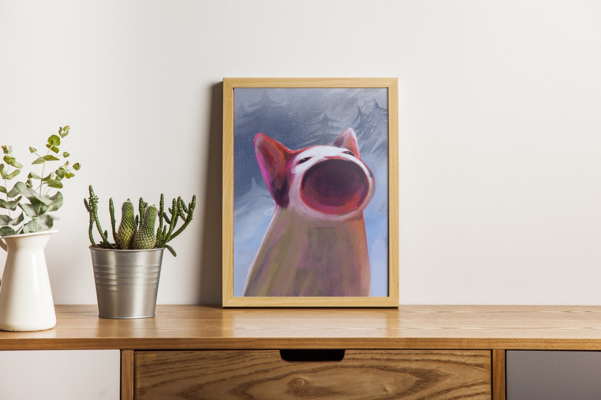 Scream Cat Funny Canvas Poster - Canvasworkshop