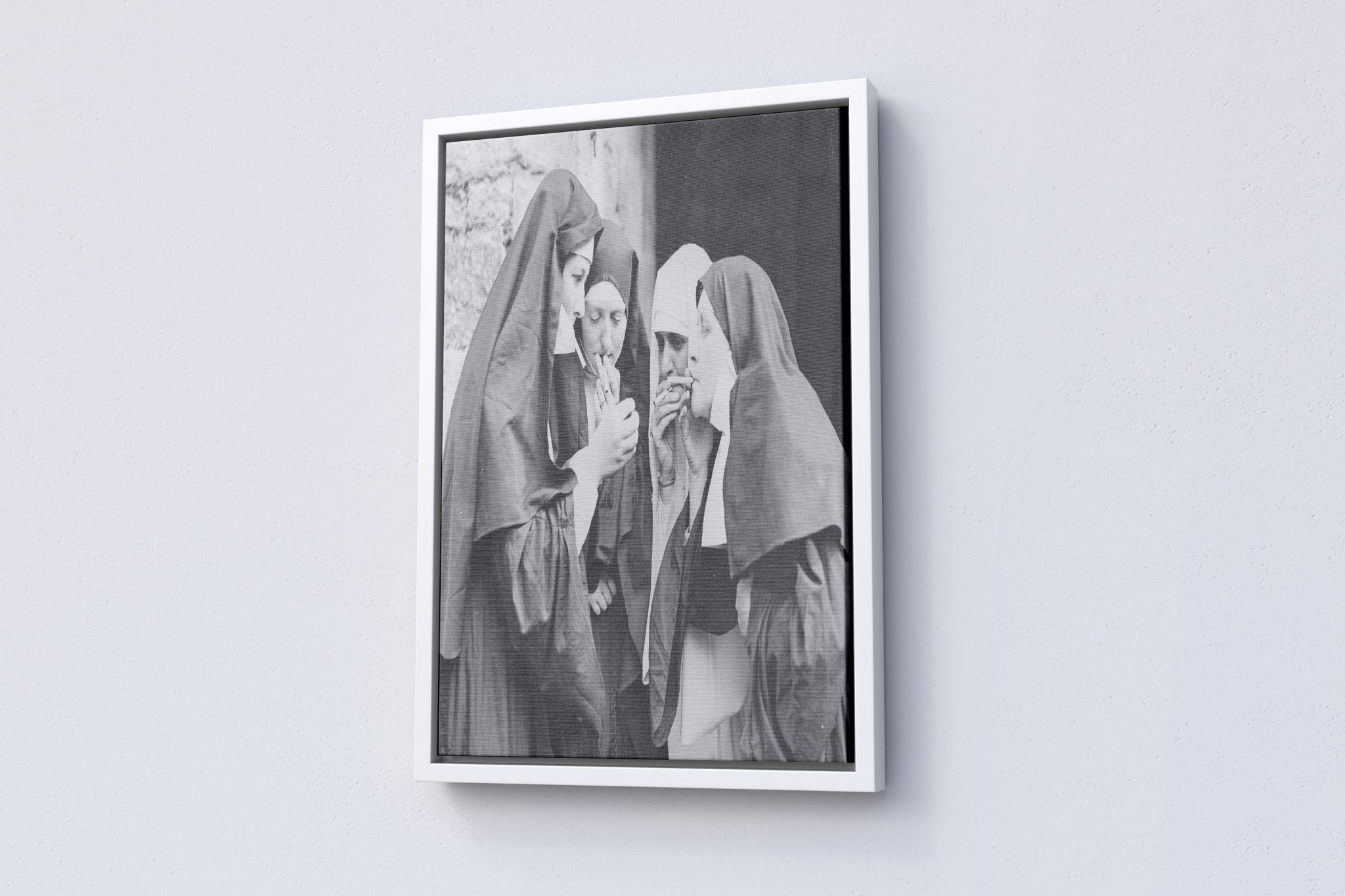 Smoking Nun Canvas Poster - Canvasworkshop