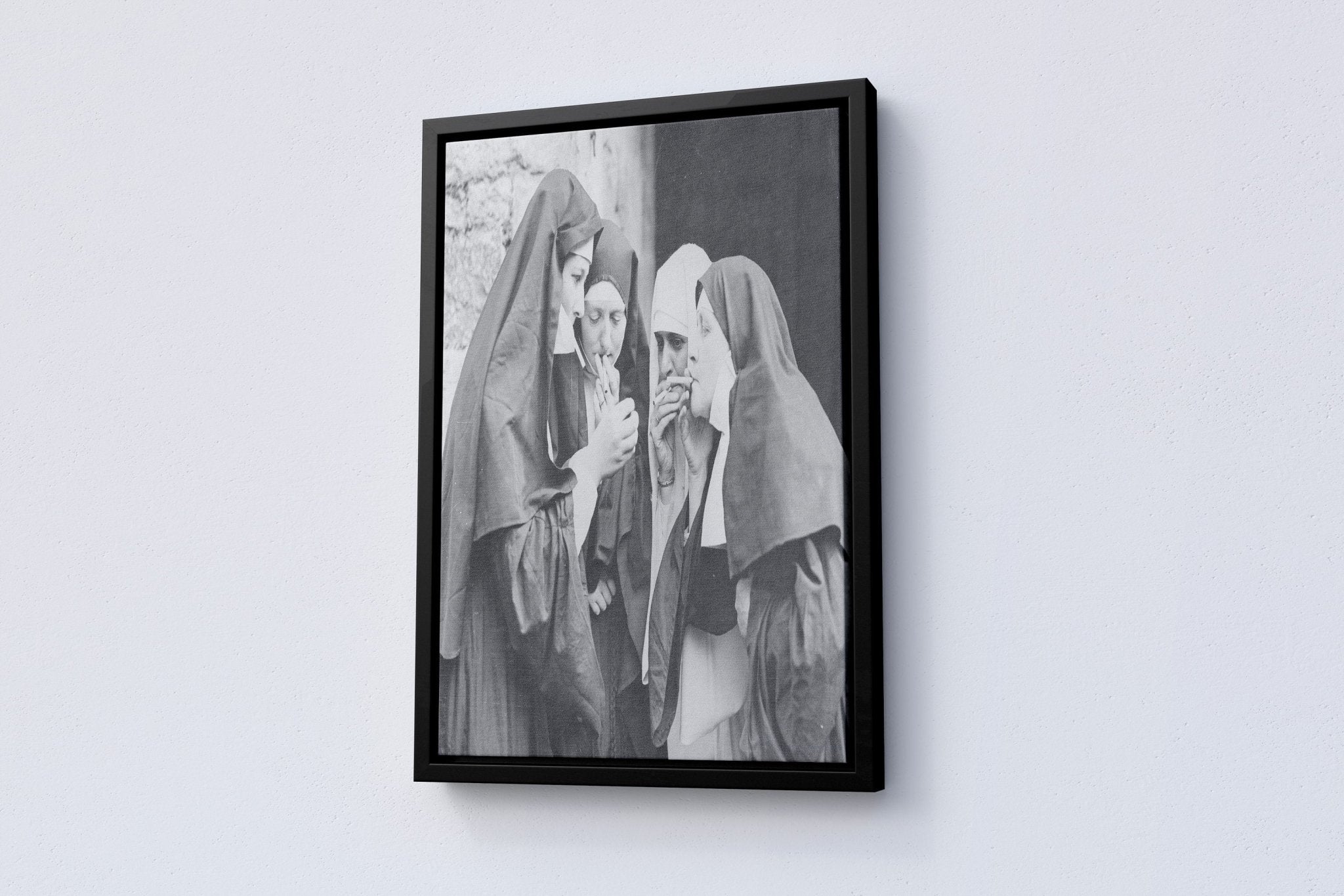 Smoking Nun Canvas Poster - Canvasworkshop